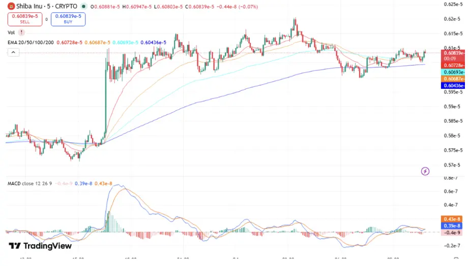 SHIB price chart