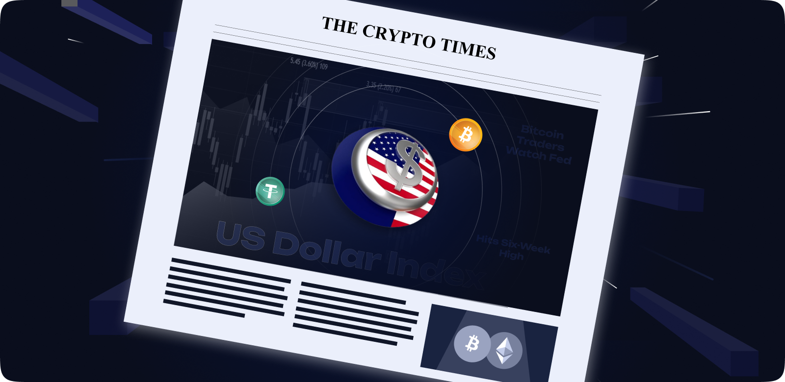 US Dollar Index Hits Six-Week High as Bitcoin Traders Watch Fed, Iran Risks