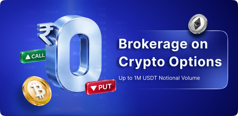 CoinDCX Crypto Options: ₹0 Brokerage Up to 1M USDT Notional Volume
