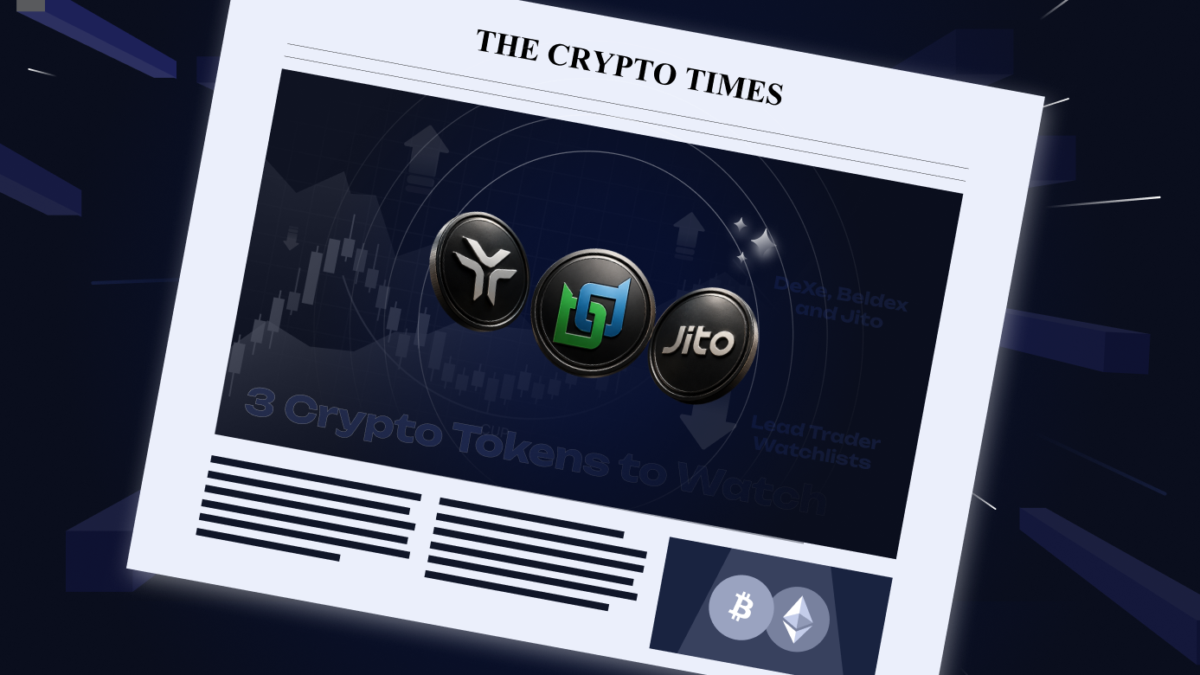 3 Crypto Tokens to Watch This Week: DeXe, Beldex and Jito Lead Trader Watchlists
