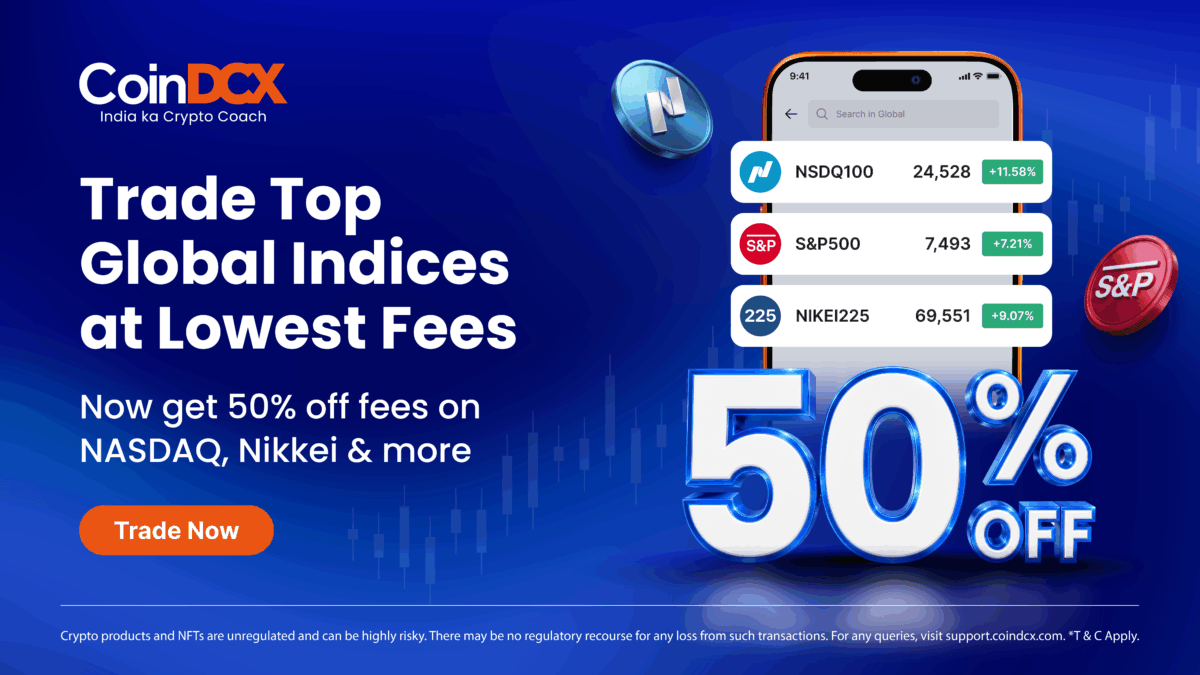 Trade Top Global Indices at Lowest Fees on CoinDCX Global Markets