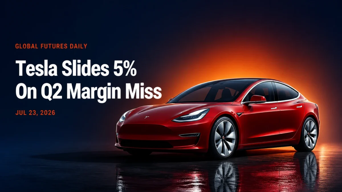 Tesla Slides 5% Premarket After Q2 Margin Miss and Rising Capex Warning