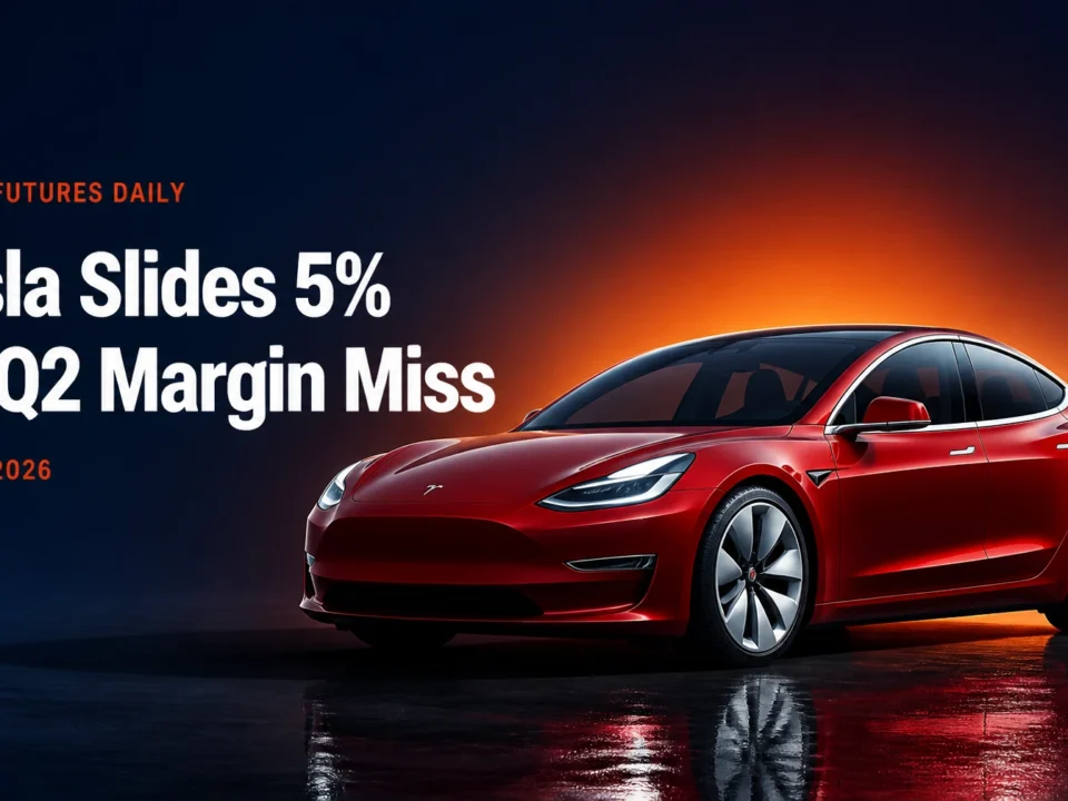 Tesla Slides 5% Premarket After Q2 Margin Miss and Rising Capex Warning