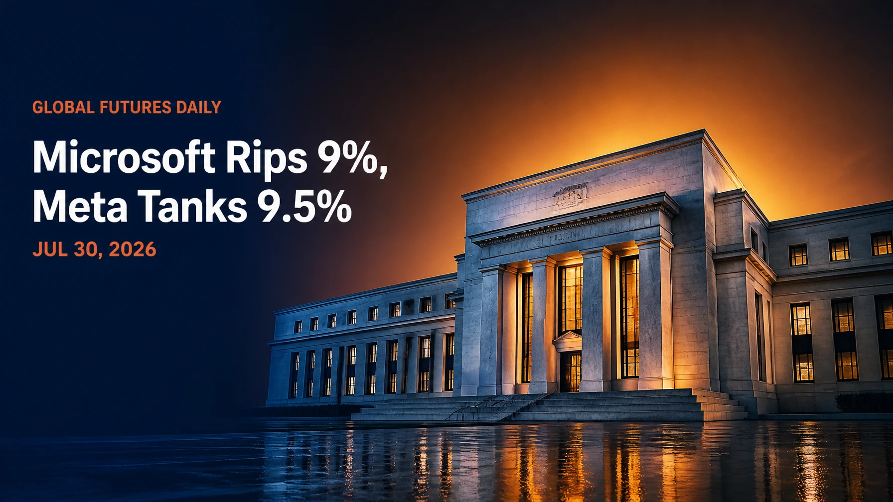 Microsoft Rips 9% as Meta Tanks 9.5% After Hawkish Fed Hold