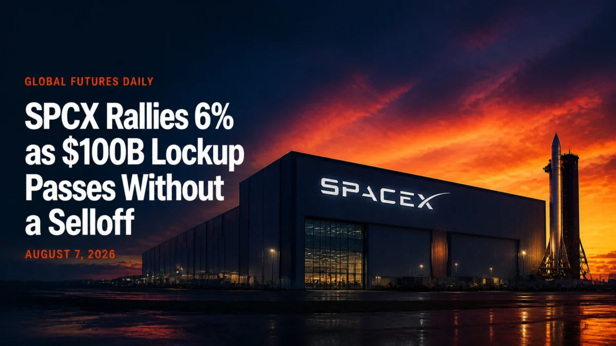 SPCX Rallies 6% as $100B Lockup Passes Without a Selloff