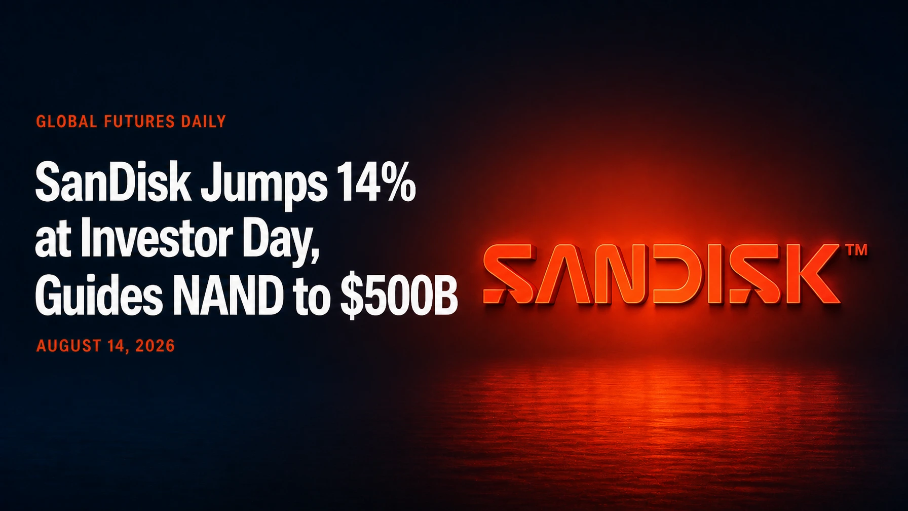 SanDisk Jumps 14% at Investor Day, Guides NAND to $500B