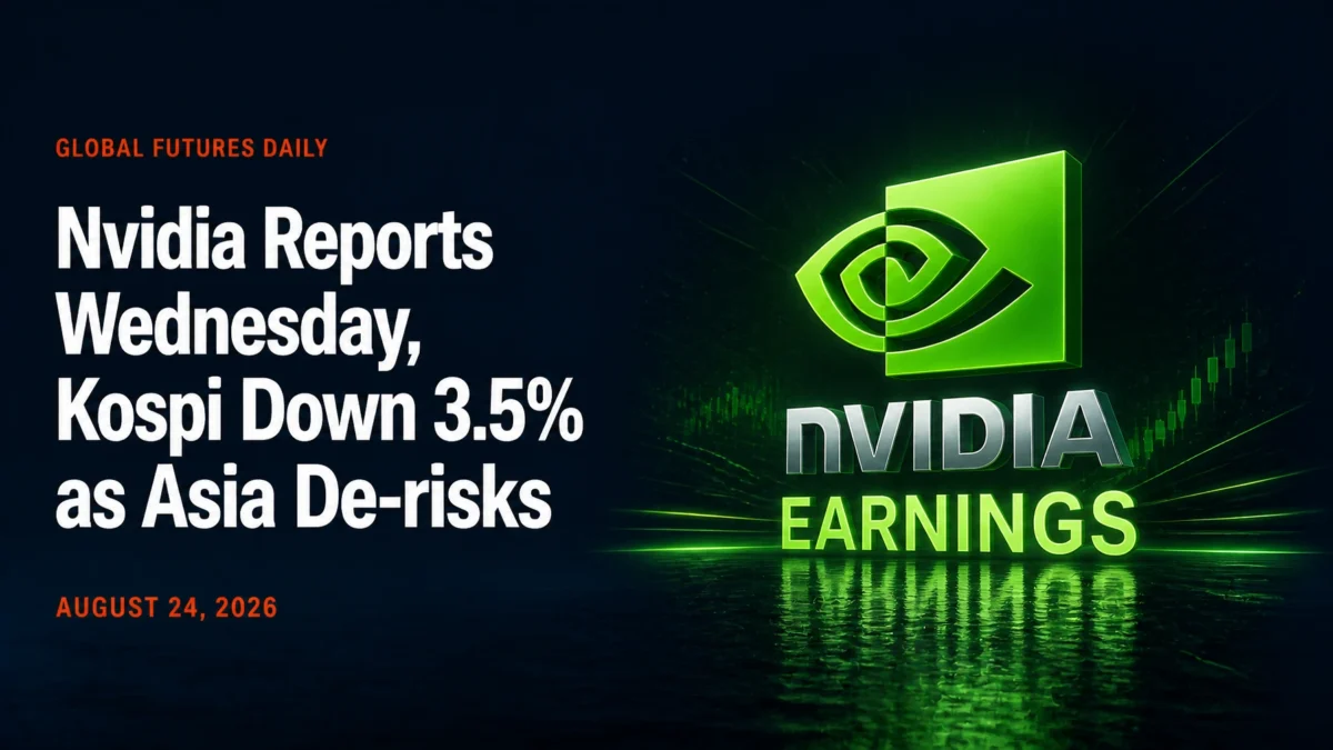 Nvidia Reports Wednesday, Kospi Down 3.5% as Asia De-risks