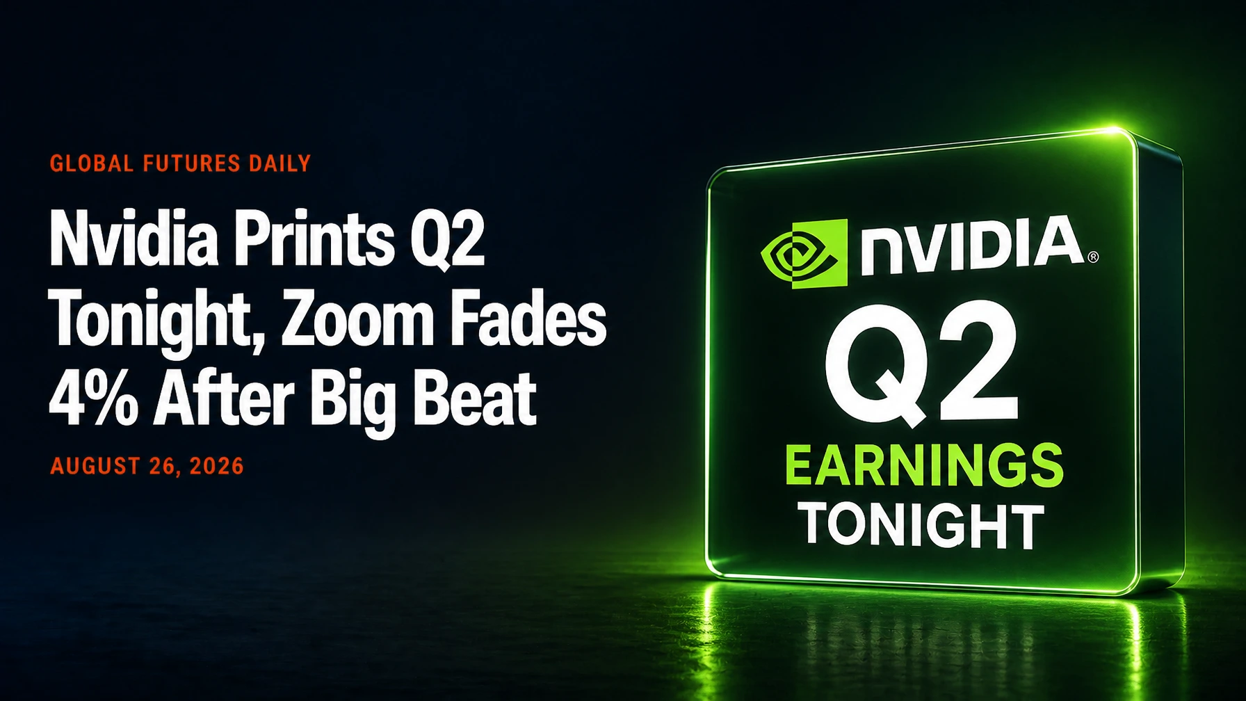 Nvidia Prints Q2 Tonight, Zoom Fades 4% After Big Beat