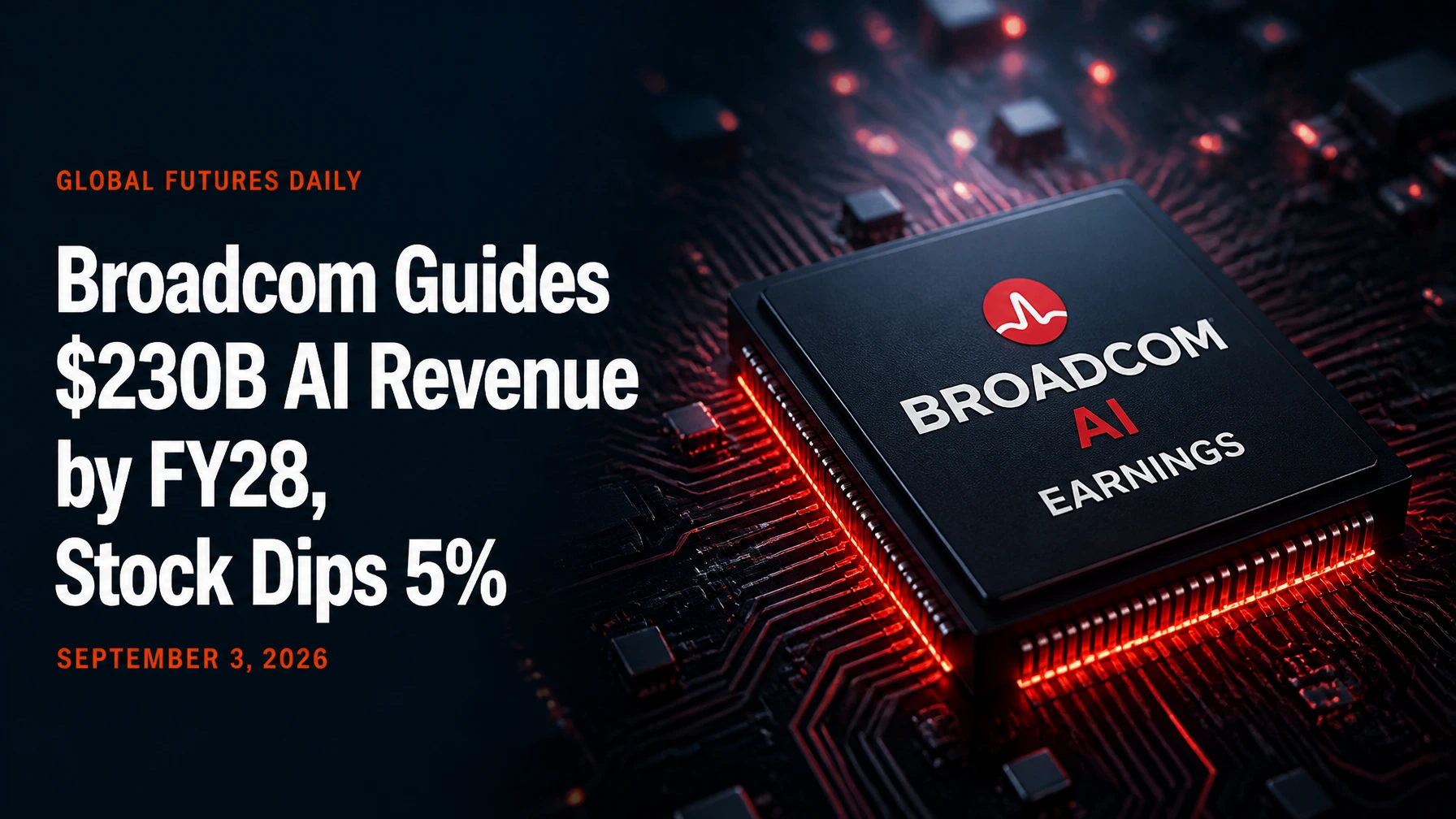 Broadcom Guides $230B AI Revenue by FY28, Stock Dips 5%