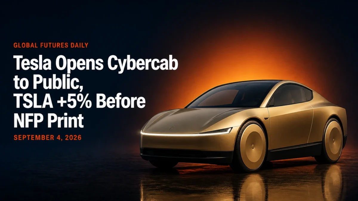 Tesla Opens Cybercab to Public, TSLA +5% Before NFP Print