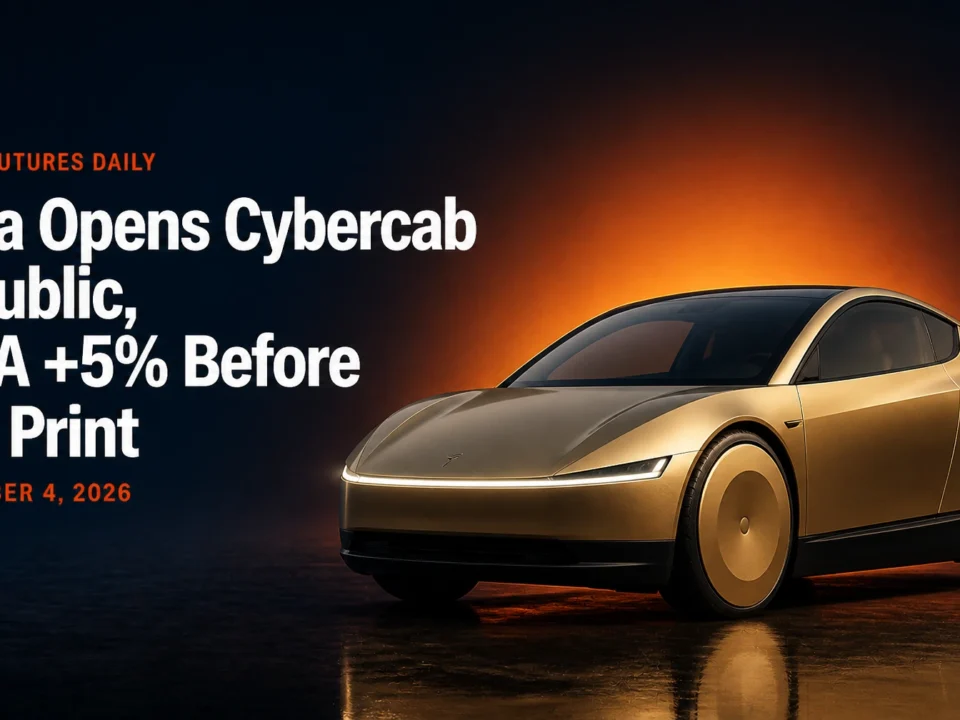 Tesla Opens Cybercab to Public, TSLA +5% Before NFP Print