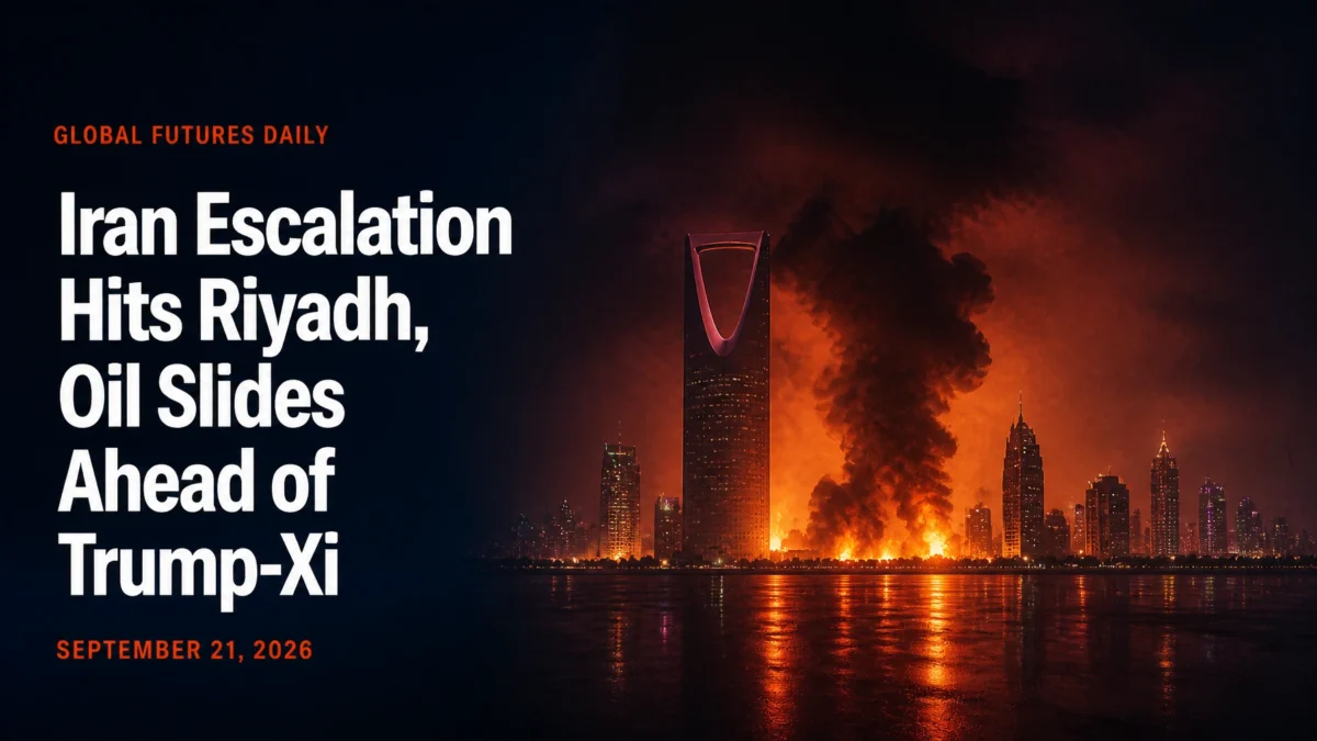 Iran Escalation Hits Riyadh, Oil Slides Ahead of Trump-Xi