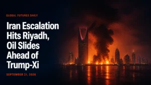 Iran Escalation Hits Riyadh, Oil Slides Ahead of Trump-Xi