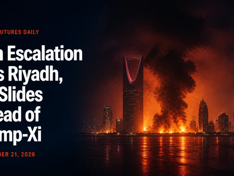 Iran Escalation Hits Riyadh, Oil Slides Ahead of Trump-Xi