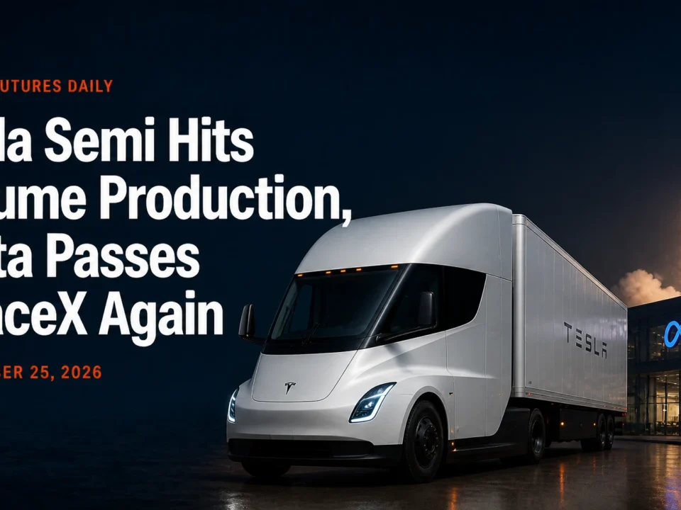 Tesla Semi Hits Volume Production, Meta Passes SpaceX Again