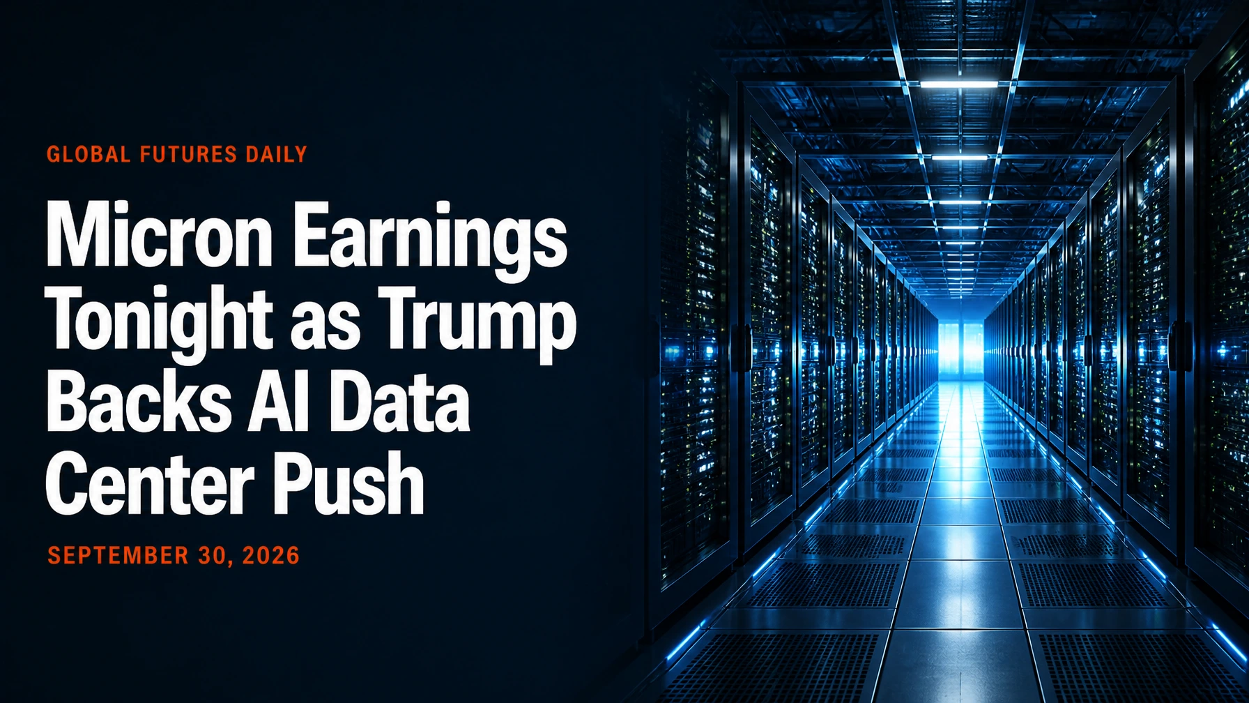 Micron Earnings Tonight as Trump Backs AI Data Center Push