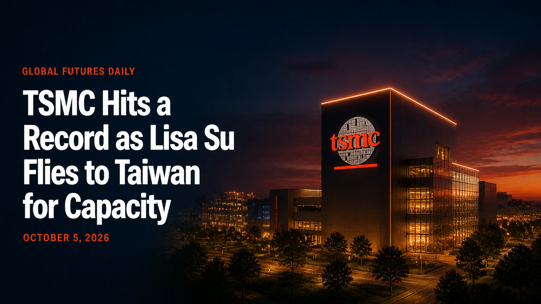 TSMC Hits a Record as Lisa Su Flies to Taiwan for Capacity