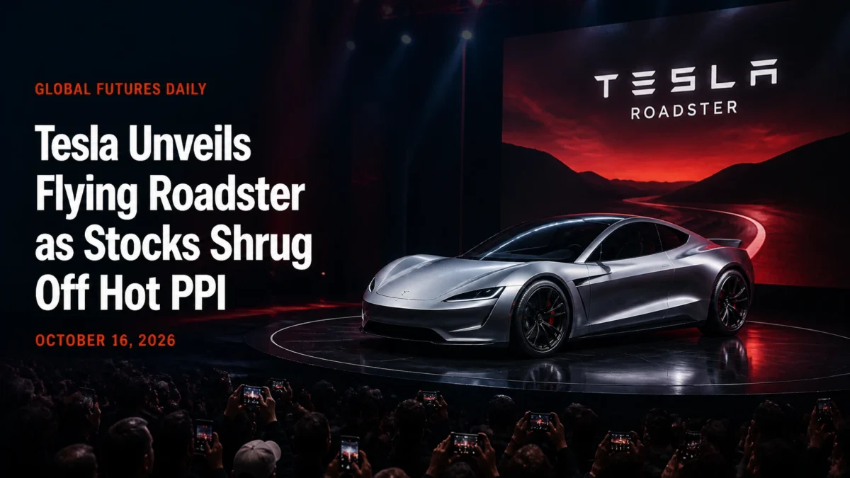 Tesla Unveils Flying Roadster as Stocks Shrug Off Hot PPI