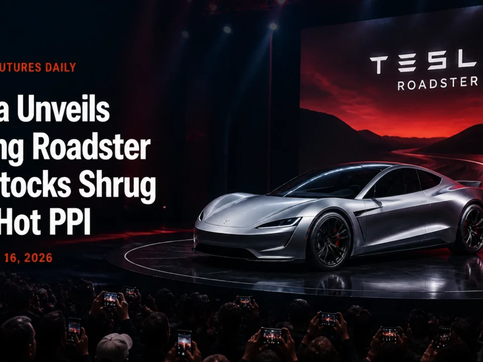 Tesla Unveils Flying Roadster as Stocks Shrug Off Hot PPI