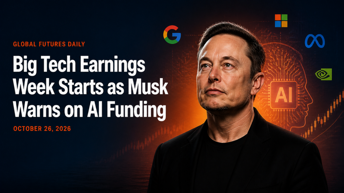 Big Tech Earnings Week Starts as Musk Warns on AI Funding